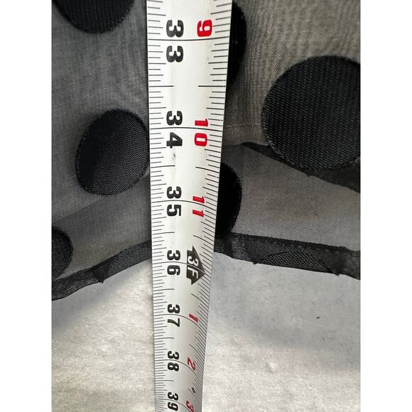 White House Black Market WHBM Dress Women 4 Overlay Polka Dot Sheer Coquette - Picture 4 of 11